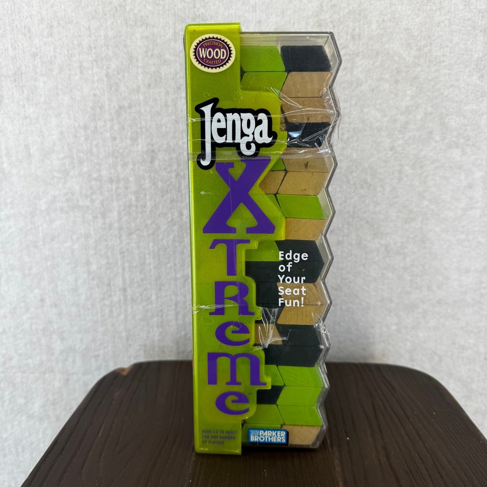 Vintage Jenga Xtreme Parker Brothers Hardwood Stacking Game 54 Blocks